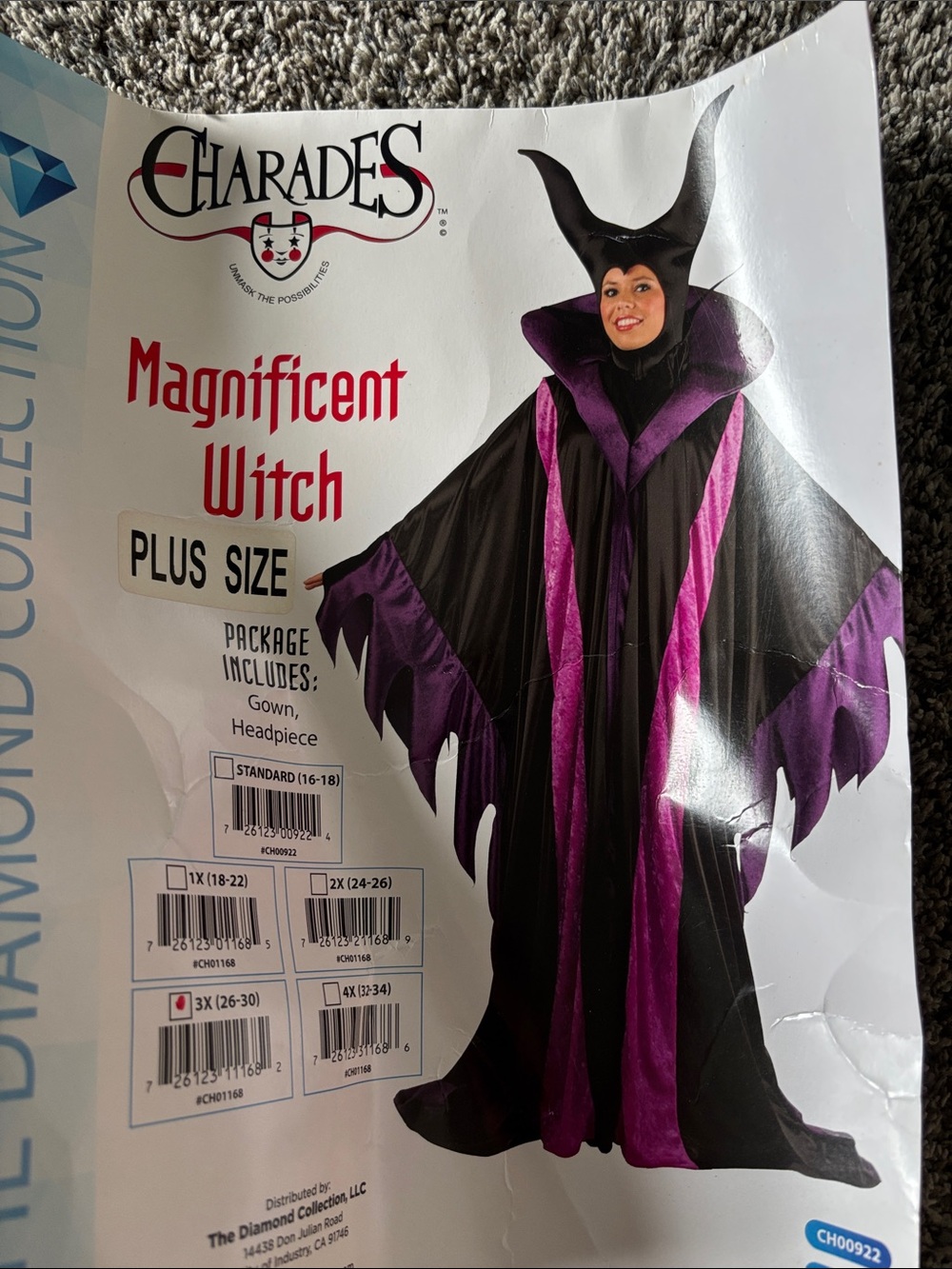 Magnificent Witch Plus Size Costume - Black & Purple XL-5x